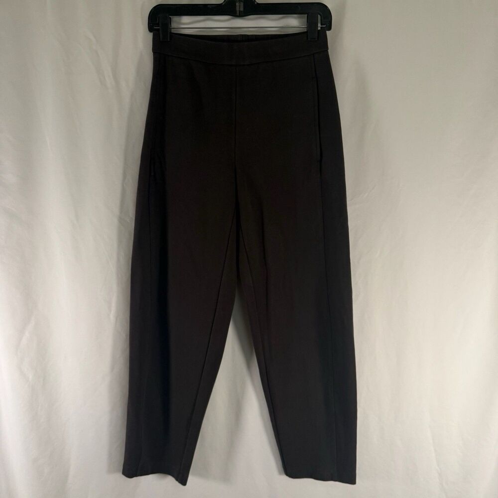 Eileen Fisher Pants Women's XXS Brown Pull On Elastic Waist Pockets High Rise